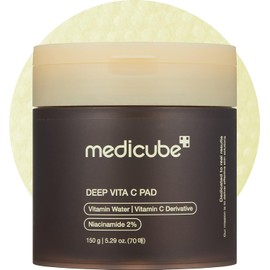 MEDICUBE Deep Vita C Pad: Pads Tonificantes con Vitamina C y Niacinamida para Piel Radiante