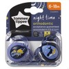 Tommee Tippee Closer To Nature Night Time Soothers 6-18 Months 2 Pack