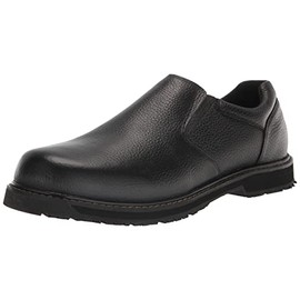 Dr. Scholl's Shoes Men's Winder II Slip Resistant Work Loafer,Black Leather,10