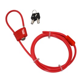 GORIX GX-643 Keyed Wire Lock, Lightweight Type, Detachable Cable Lock, Bicycle, Road Bike, Mountain Bike, Cross Bike, Anti-Theft, 3-Digit Key, 0.19 x 78.7 inches (4.8 x 2000 mm), Red