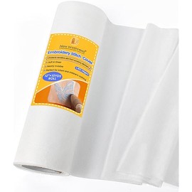 New brothread Soft & Cozy Embroidery Stitch Cover 12" x 10 Yd Fusible Light Weight Stabilizer Covering Scratchy Stitches - White