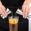 CHEFZOCO Cocktail-Messbecher, Cocktail-Messbecher, Jigger Dual Messbecher, Cocktail-Messbecher, Getränkespender, Doppel-Messbecher, Edelstahl,