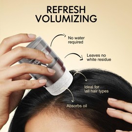 JVR Dry Shampoo Powder Absorbs Oil in Hair, Volumizing, Dry Shampoo for Women & Men, Freshens Hair, Mattifying Root Boost with Tea Extract, Non-Aerosol for Oily Hair Travel Size 0.35 oz (Dark Brown)