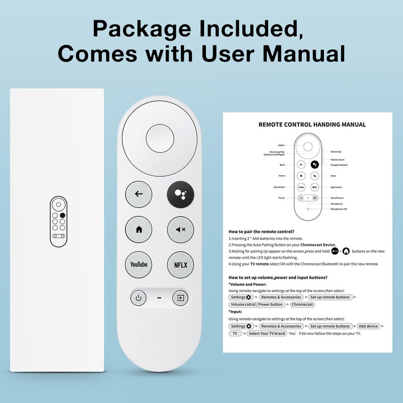 Fernbedienung-für-Google-Chromecast, Fernbedienung für Chromecast-4k-mit-Google-TV (HD/4K)