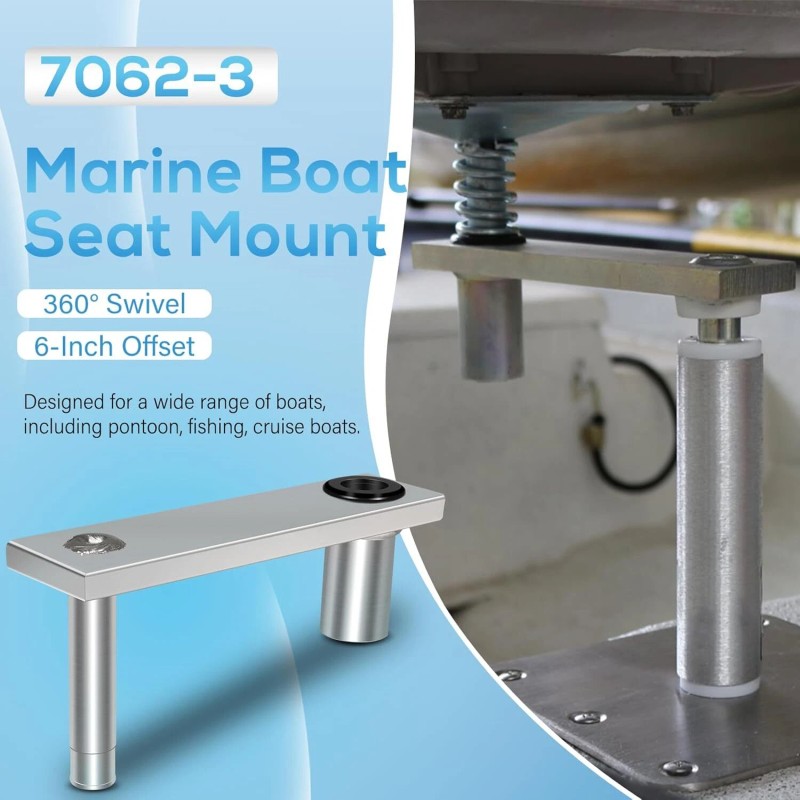 CH-Auto Marine 7062-3 Swivel Offset Seat Mount Steel 6" Offset