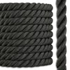 Black Polyester Rope | 3 Strand Twisted | 100% Polyester