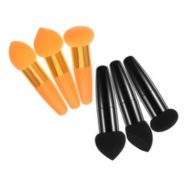 Ipetboom 2 Set Latex Makeup Sponge Set with Handle Versatile Wet Tools for Foundation Concealer and Blending Travel Friendly Makeup Pens for Women