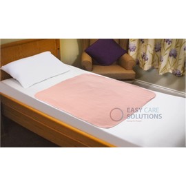 Easy Care Solutions | Washable Bed Pad Protector | Without Tucks/Flaps | 85 cm x 90 cm | 3 litres Absorbency | Reusable Pink Bed Pads|