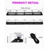 HLAUTO 6Z4J Emergency Dash Strobe Lights: 2x16.8 inch Purple White