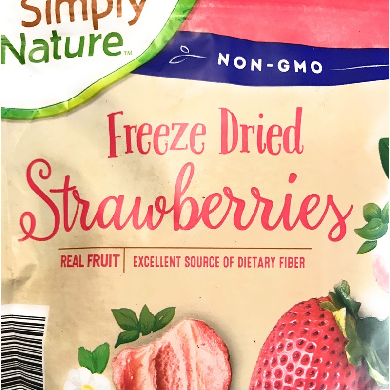 Simply Nature Freeze Dried Strawberries Real Fruit Non GMO