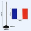 France French Deluxe Desk Flag Set, Small Mini Miniature France