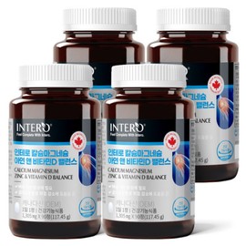 formulaintero Calcium Magnesium Zinc Vitamin D Balance 90 tablets / 칼슘 마그네슘 아연 비타민D 밸런스 90정 X 4병 (12개월분) 캐나다산