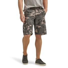 Lee Men's Dungarees Belted Wyoming Cargo Short, Ash Camo, 38