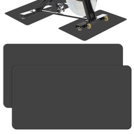 Pack of 2 Floor Protection Mat Fitness Equipment, 60 x 30 cm Treadmill Mat, 3 mm Thick, Shockproof Floor Protection Mat, Yoga Mat for Walking Pad, Treadmill, Exercise Bike, Cross Trainer, Rowing