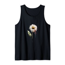 Memorial Day Veteran Wife Daisy American USA Flag 4th of Tank Top