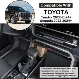 Car Central Electronic Handbrake Button Frame Cover Compatible with Toyota Tundra/Sequoia 2022-2023 Center Console Electronic Handbrake Button Protect Frame Decor Cover Trim ABS Interior Accessories