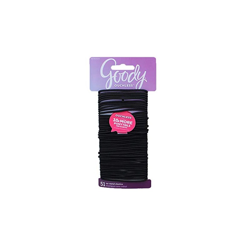 Goody 51Ct Thin Black Elastics