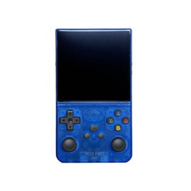 H50 PRO Consola de Juegos Portátil – 4 Pulgadas 720x720, ARKOS 2.0, RK3326, 30 Emuladores, 45000+ Juegos Batería 3800mAh, Consola de Juegos Retro Portátil para Fans del Retro Gaming (Azul)