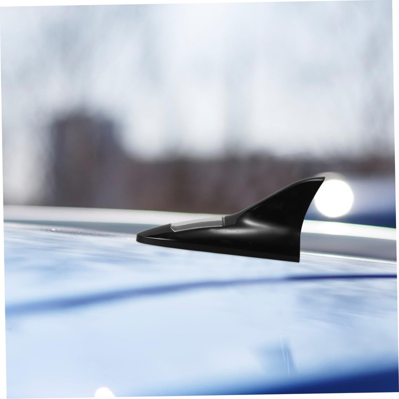 SOLUSTRE 1set Car Fin Antenna Cover Led Warning Lights Solar-Powered