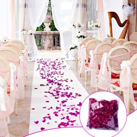 HXJDAM 120g Dried Rose Petals, Rose Petal Confetti, Biodegradable 100% Flower Petals, Rose Petals For Bath Wedding Confetti Birthday Party Proposal DIY Crafts Accessories