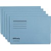 Officely Foolscap Document Wallets 285gsm - Blue (Pack of 5)