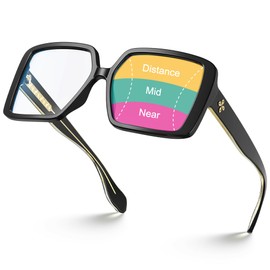 VISOONE Oversized Progressive Multifocal Anti-Fog Reading Glasses with Blue Light Blocking Fashion Readers Women Harvard