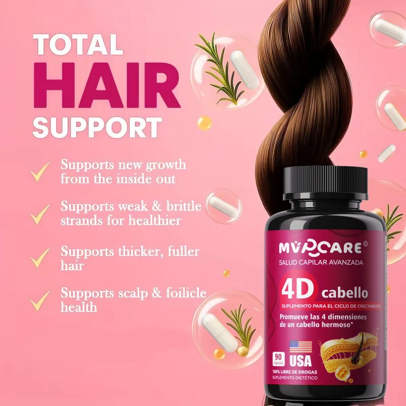 Femenino Capsulas Para Crecimiento De Cabello 90caps Sin Sabor