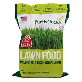 Purely Organic Products Lawn Food 10-0-2, 25 LB Bag (Covers 5,000 Square Feet)