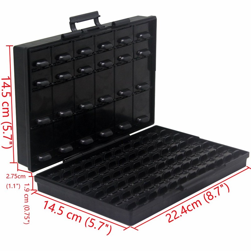 AideTek BOXALL96AS 96 Compartments Anti-static ESD Safe Empty Enclosure SMD