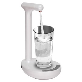 Desktop Water Dispenser for 5 Gallon Bottle, Suitable for Office Desk, Table Top, Bedside, Nightstand and Bedroom, Intelligent 5 Levels Automatic Dispense Setting, Wireless and Rechargeable White