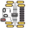WINECO Amber 8PCS LED Strobe Lights Kit 12V 24V Sync