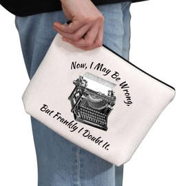 PYOUL Murder TV Show Inspired Gift But Frankly I Doubt It Makeup Bag Jessica Fletcher Fan Cosmetic Bag TV Murder Mystery Series Gift (But Frankly I Doubt It B EU)