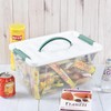 Hayixia 1-Pack 14 Quart Clear Plastic Storage Latching Box, Plastic