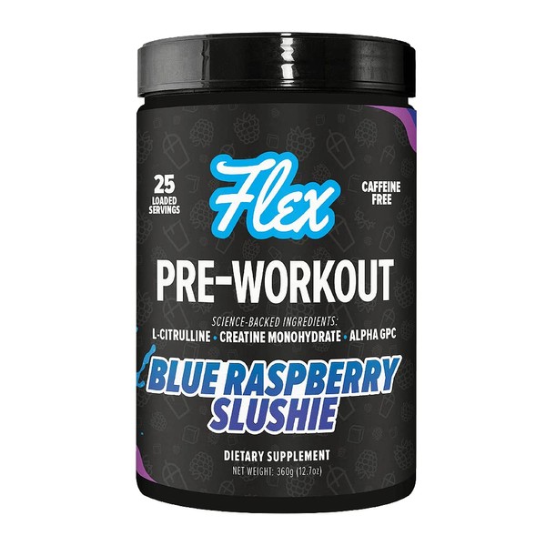 Flexible Dieting Lifestyle Pre Workout Nootropic Supplement Powder - Blue Raspberry | Enhance Focus, Boost Concentration & Memory | Stimulant-Free, Caffeine-Free, Keto-Friendly | 25 Servings
