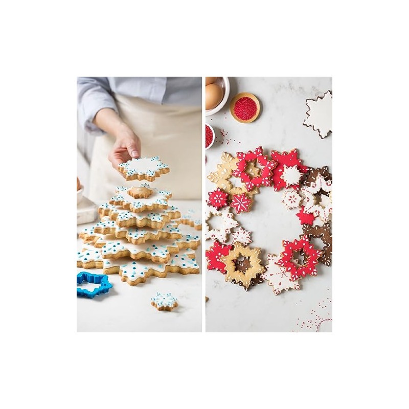 Decora 0255250 Set of 8 Ice Star Tree Cookie Cutters