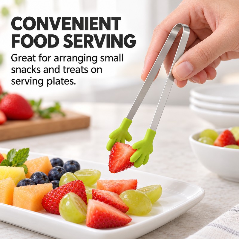 8-Pack Mini Kitchen Tongs for Snacks & Food Serving –