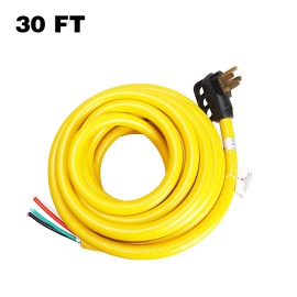 Epicord RV/Generator Power Cord 50-Amp Extension Cord 14-50P to Bare Wire 30/36 ft USA - 30 FT