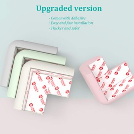 Fozobaiy Baby Corner Protectors,Baby Proofing Foam Edge Guard,Table Protectors For Kids,Suitable For Coffee Table Desk Furniture Fireplace Sharp Corners,10 Corner pads (Red)