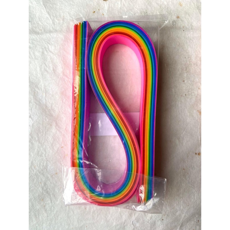 1/4" Rainbow Paper Strips for German, Froebel, Moravian Stars &