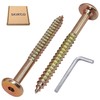 SKIR'CO (Pack of 10) Yellow Zinc Plated Wood Joining Screws