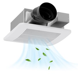 COSTWAY Bathroom Exhaust Fan, 50/80/110 CFM Ceiling Mount Exhaust Ventilation Fan w/Pick-A-Flow, Energy Star Bath Vent Fan w/Metal Housing, 4 Inches Duct, 0.3/0.8/1.5 Sones Quiet Operation, White