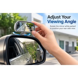 360° Adjustable Blind Spot Mirror for Cars – Wide-Angle Convex Rearview Mirror for Easier Lane Changes & Parking