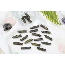 YATOJUZI 20PCS Dragon's Blood Stone Natural Healing Crystals Stones Set Tumbled Polished Pocket Gemstones Bulk Point Hexagonal Wands Reiki Energy Balancing Chakra Meditation Therapy Gift For Women Men