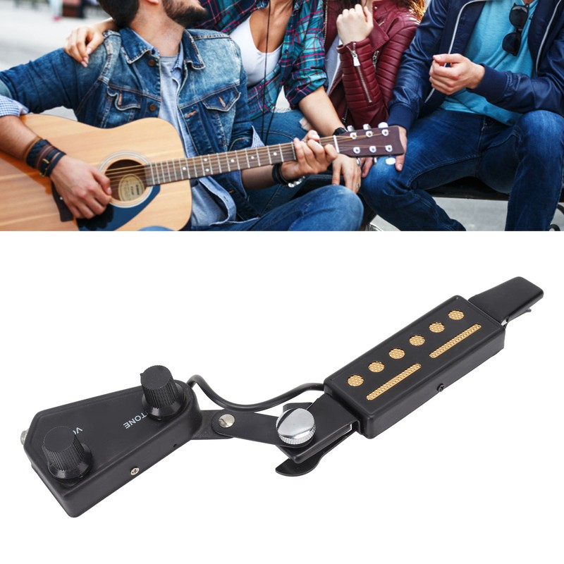 Soundhole Pickup Volume Tone Control 6 Hole Guitar Pickup for