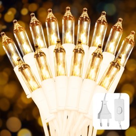 Ciskotu Fairy Lights Christmas Tree Warm White 8.85 m 50 Lights Fairy Lights Christmas Tree Indoor IP44 Waterproof with Plug, Suitable for Christmas Decoration, Christmas Tree Lighting, Room