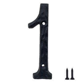 5.6 Inch House Numbers, Cast Iron Hammered Mailbox Number/Home Address Number- Number 1