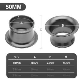 2PCS Air Filter Wind Cup Universal Motorcycle High Performance Replacement 50MM Air Filter for PWK PE Carburetor Pit Bike HONDA YAMAHA SUZUKI KAWASAKI KTM ATV SSR TTR Dirt Mini Bike (Titanium 50MM)