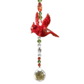 Bits and Pieces - Cardinal Prism Sun Catcher - Stunning Window Ornament Decoration