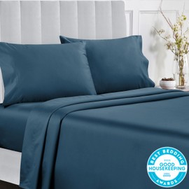 California Design Den 400 Thread Count 100% Cotton Sheets, King Size Sheet Set, Luxury Sheets & Pillowcases, Breathable Bedding for King Bed, Sateen, King Bed Sheets with Deep Pockets (Peacock Blue)