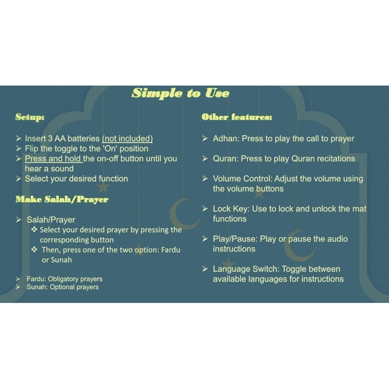 Islamika Electronic Prayer Mat - Smart Interactive Prayer Rug -
